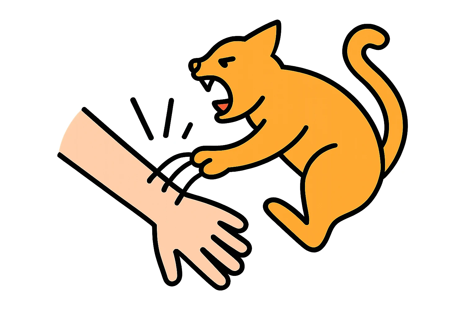 cat attack sticker