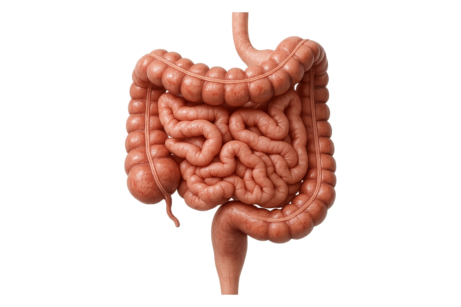intestino umano anatomico realistico in salute, IPERREALISTICA 4K sticker