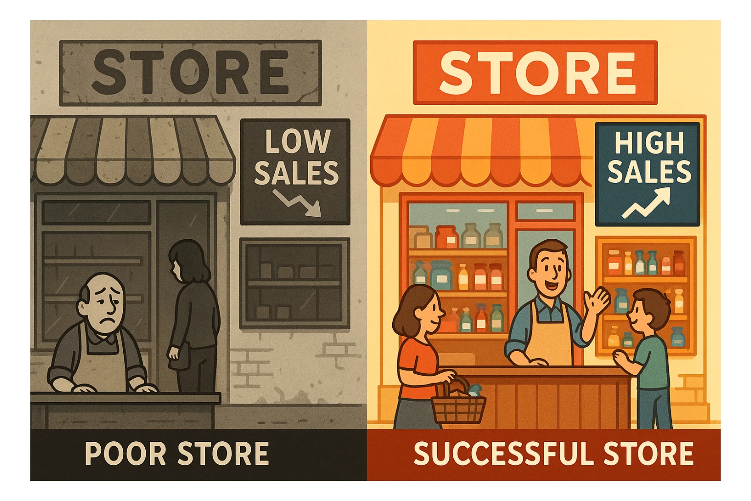 Convince store poor store & More sticker