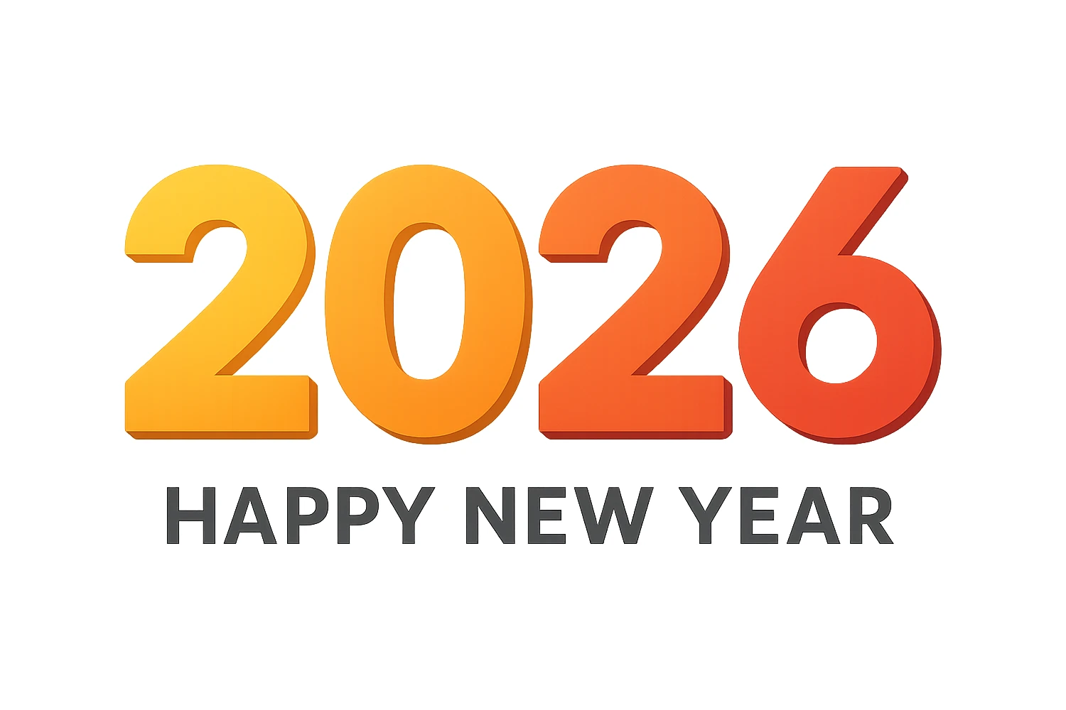 new year 2026remove background sticker