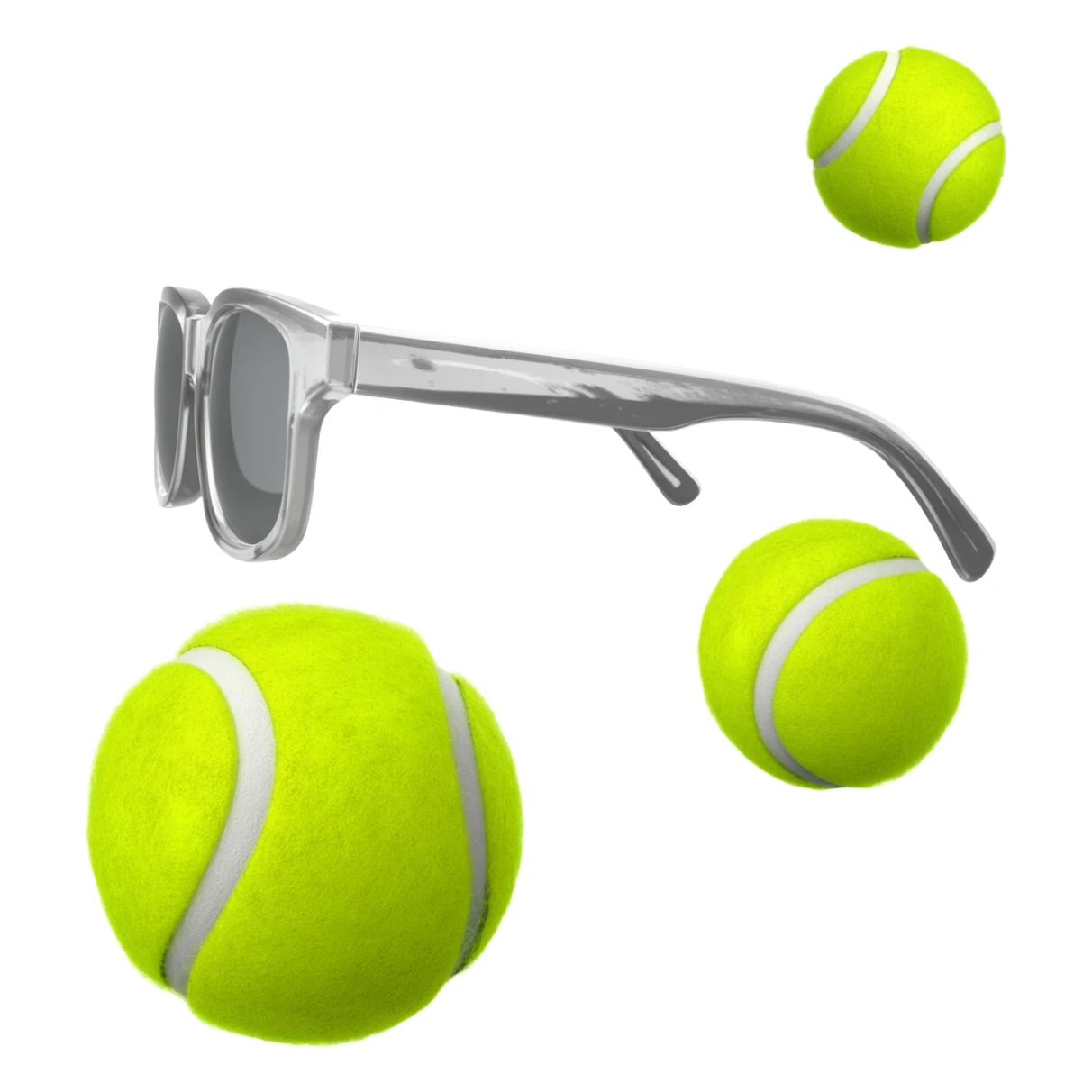 Using this image make glasses tennis balls sticker