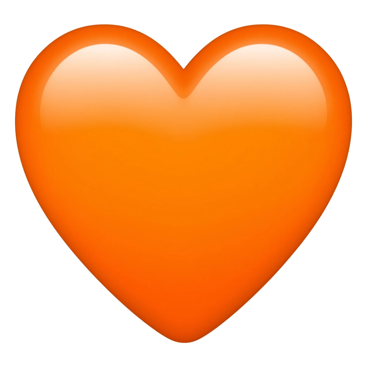 coração laranja sticker