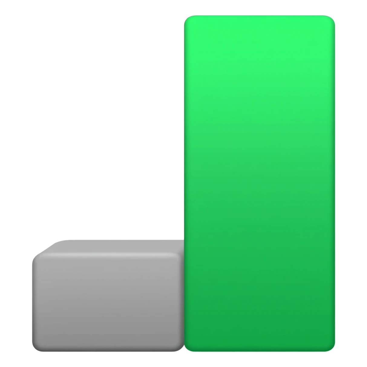 green bar higher than grey bar sticker