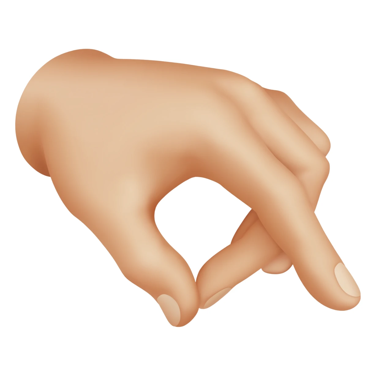 hand with index finger and thumb crossed sticker