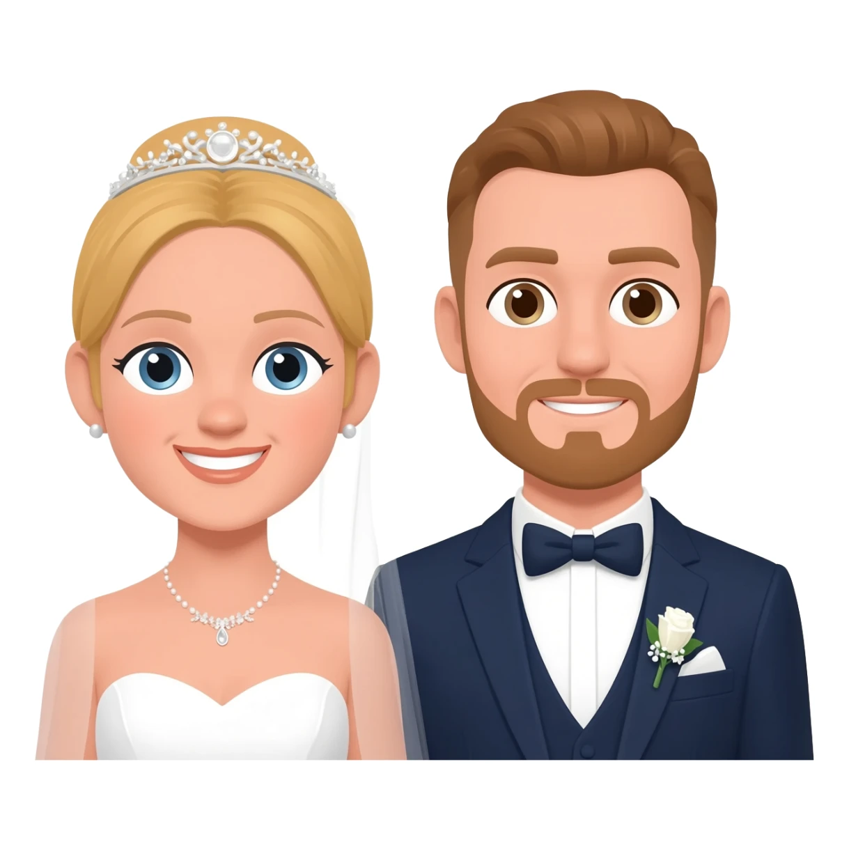 Wedding emoji of Williemae and Edward sticker