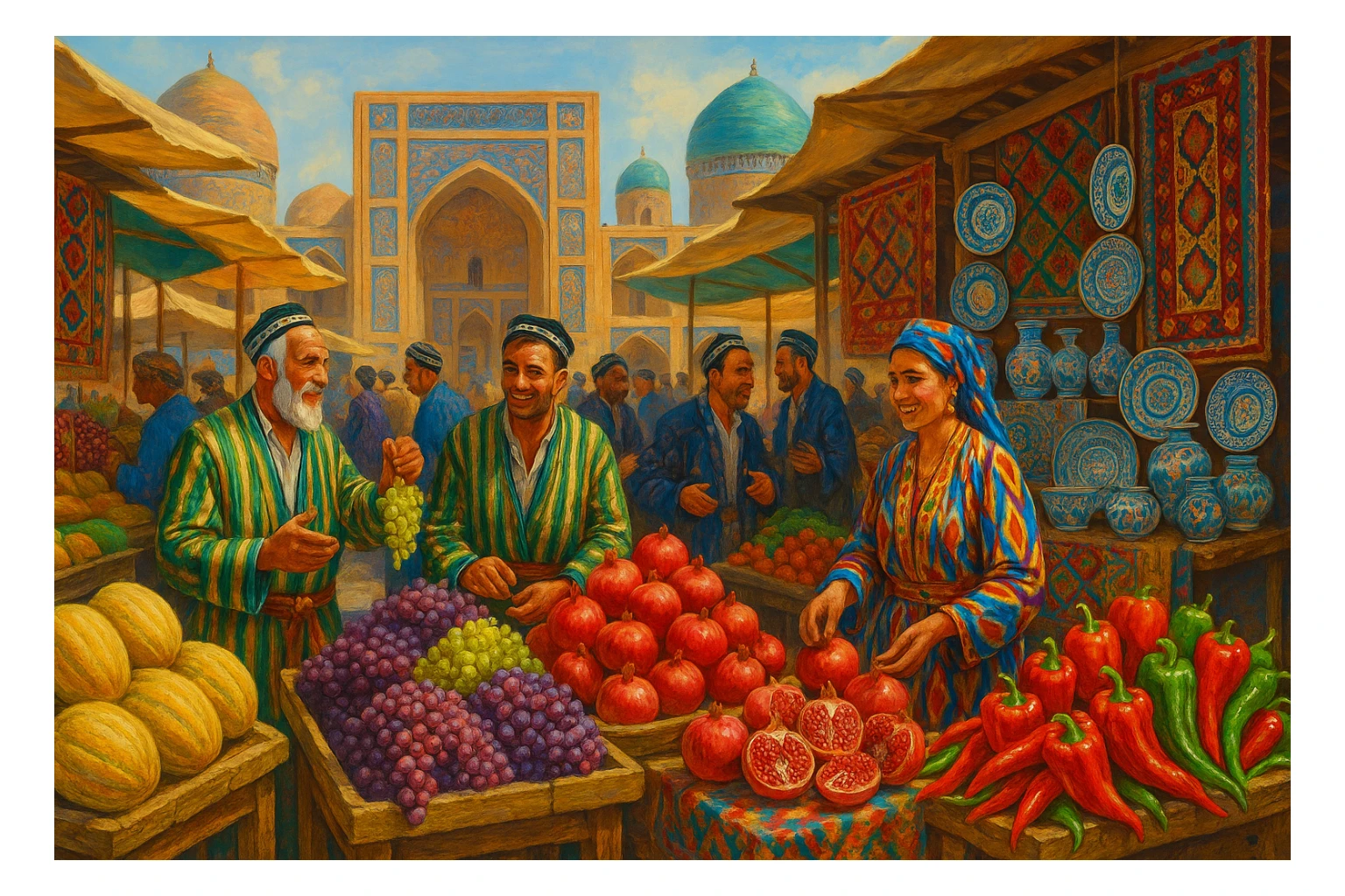 uzbek bozorini tasvirlab ber sticker