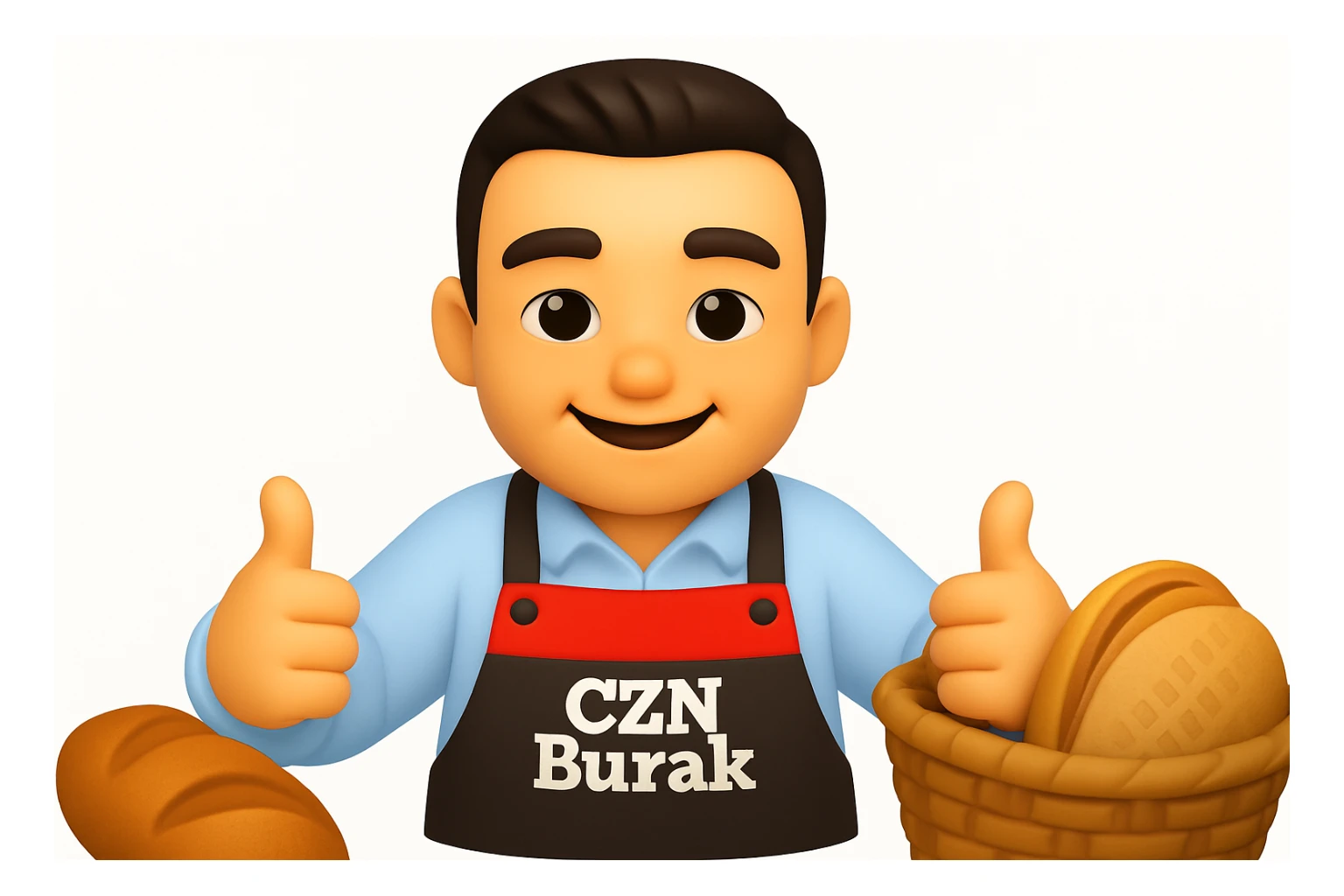 Convert the uploaded image into a 3D Apple-style emoji — preserve the key shapes, colors, and overall composition of the original image. Simplify the forms into clean, rounded cartoon-style elements while keeping the subject recognizable. Apply glossy textures, soft lighting, smooth shading, and render everything in Apple emoji style on a clean white background, with the character having almond-shaped, slanted eyes. sticker