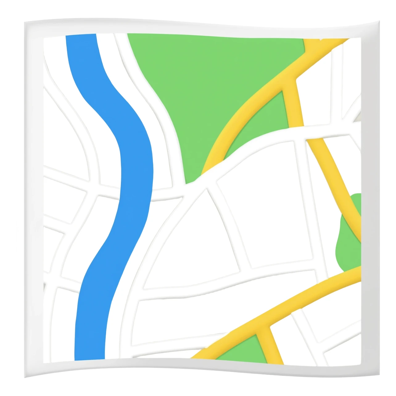 White paper 3d Google maps sticker