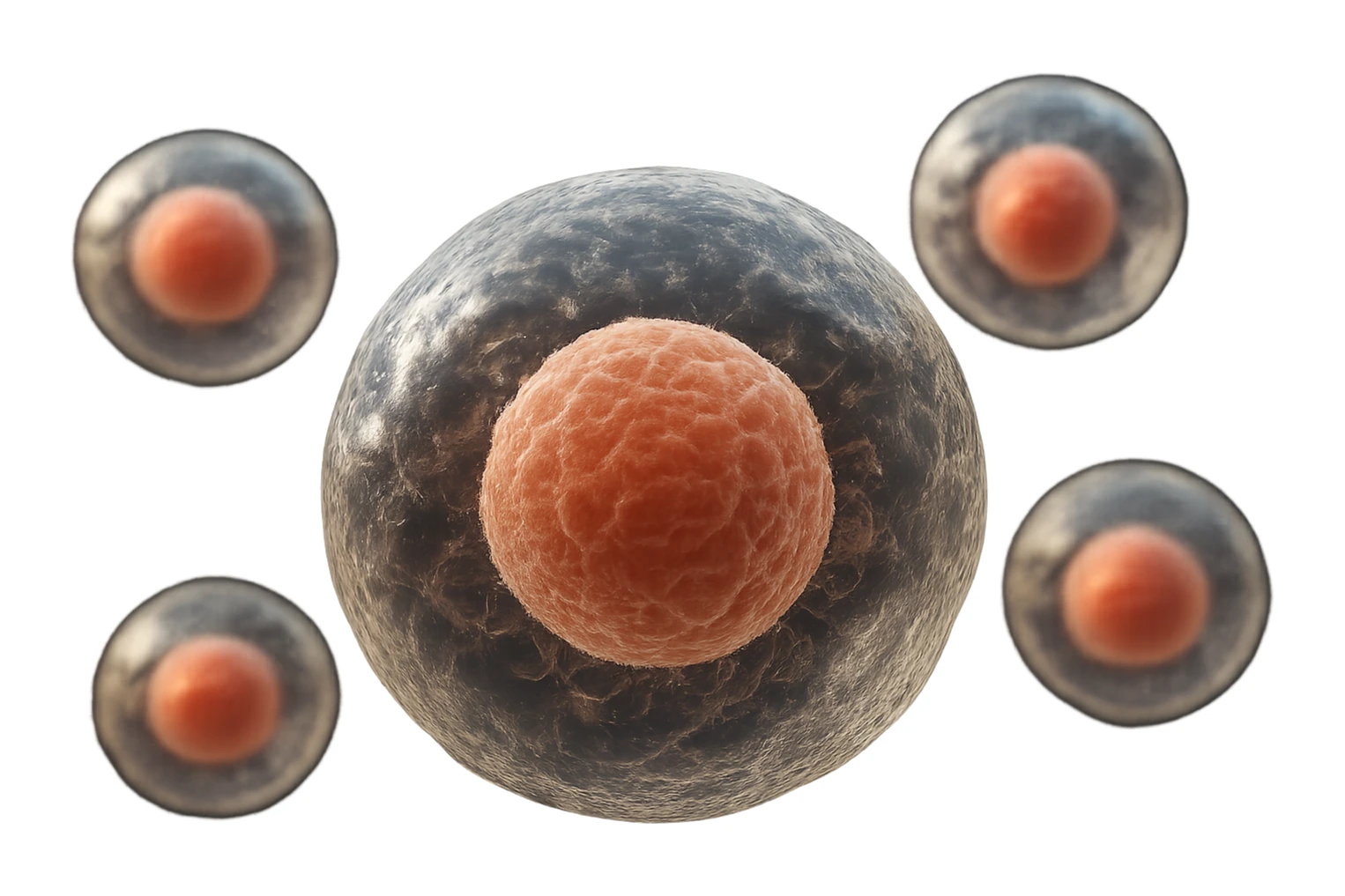 CELLULE DI ORMONI UMANI, IPERREALISTICI 4K, FLUTTUANO IN ARIA sticker