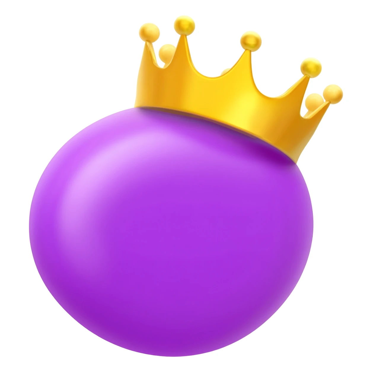 A purple jelly bean with a crown sticker