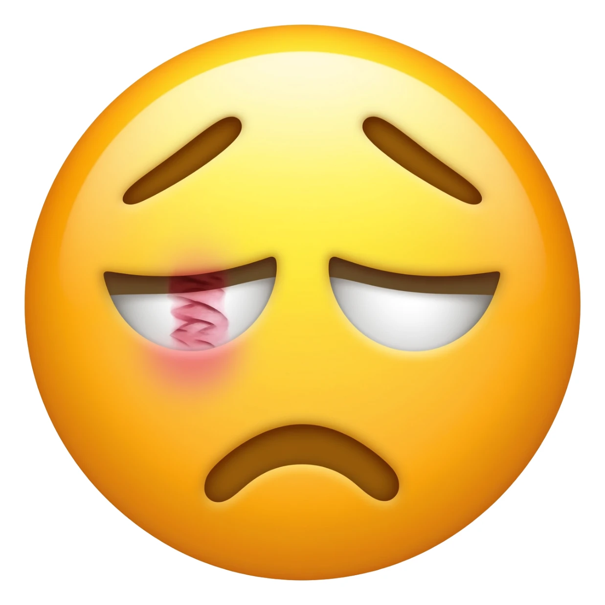 bruised eye sad face emoji sticker