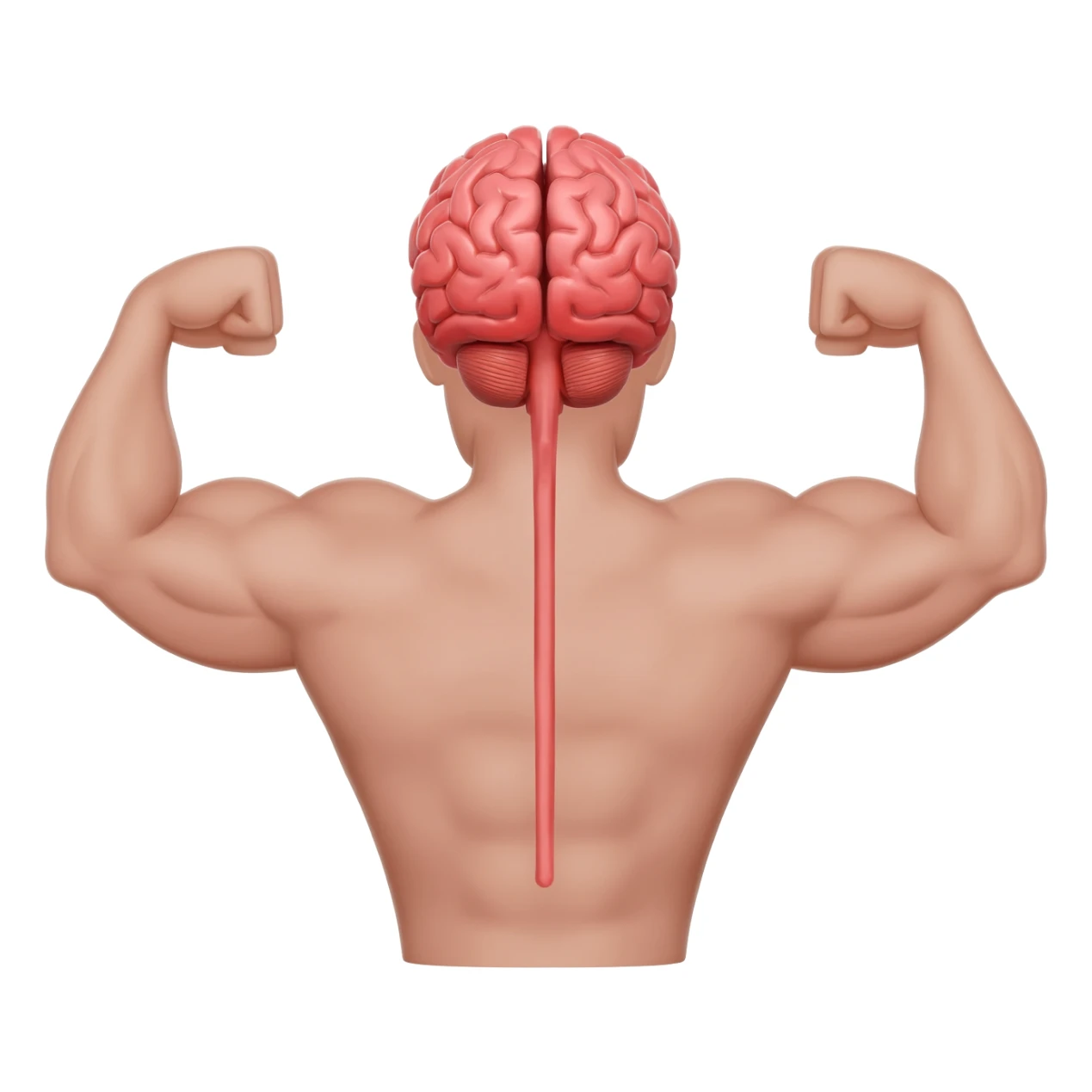 cerebro con dos brazos fuertes sticker