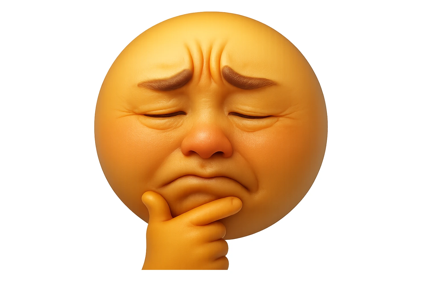 emoji stile iphone che riguarda l'argomento "stipsi/andrò al bagno oggi?", iperrealistico 4k sticker