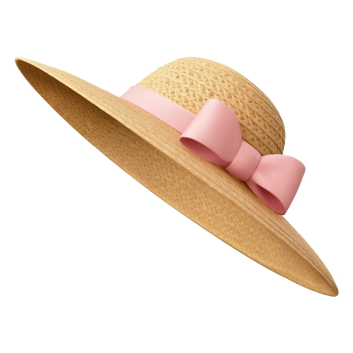 The straw hat must have a light pink bow on it. sticker