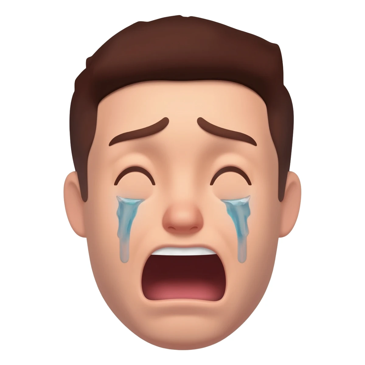 Screaming emoji + crying emoji sticker
