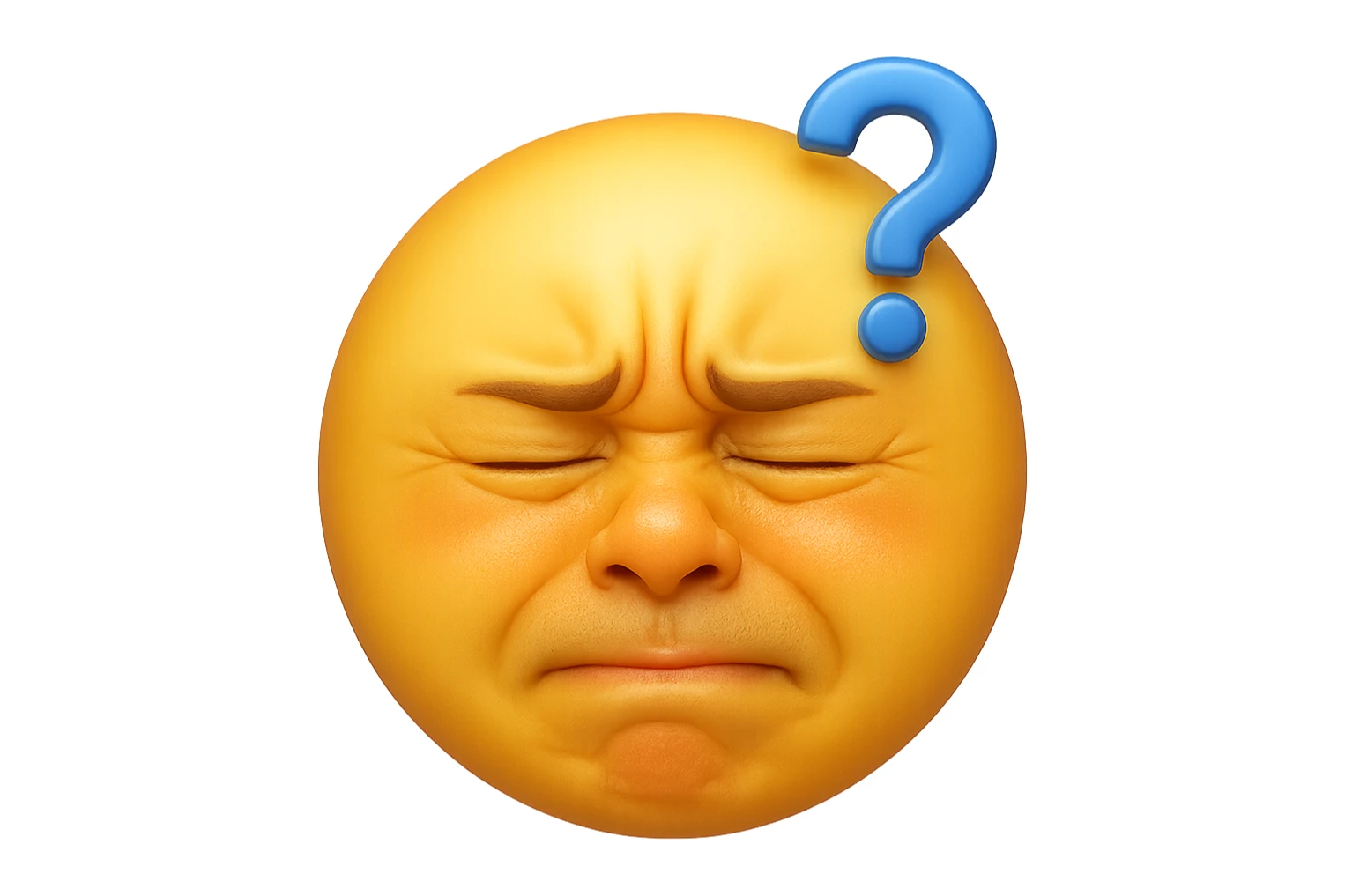 emoji stile iphone che riguarda l'argomento "stipsi/andrò al bagno oggi?", iperrealistico 4k sticker