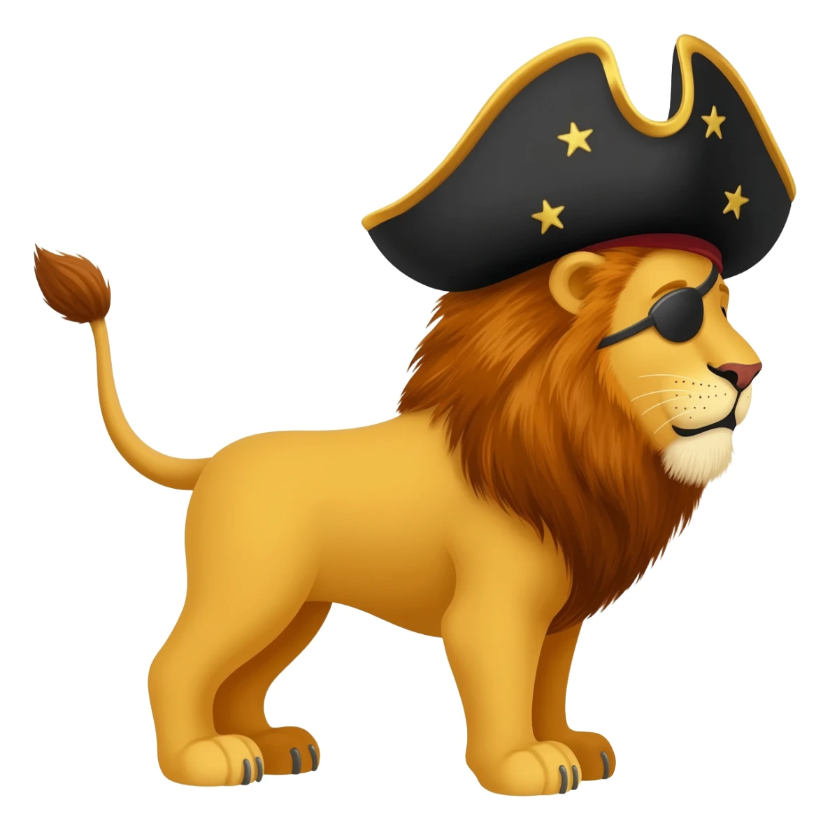 Lion with a pirate hat sticker