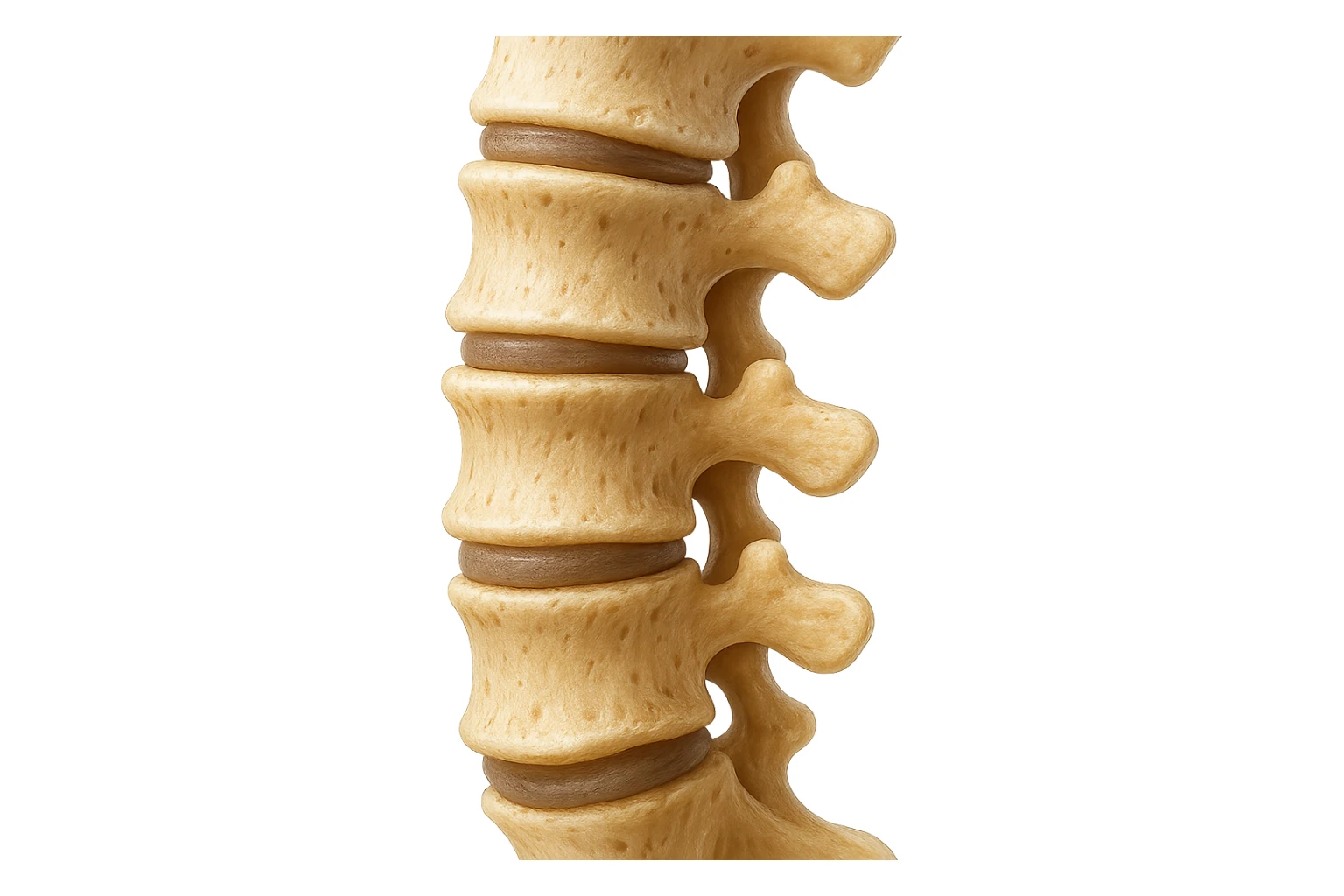 rappresenta con 3 emoji stile iphone di un piccolo tratto di spina dorsale, iperealistico 4k sticker