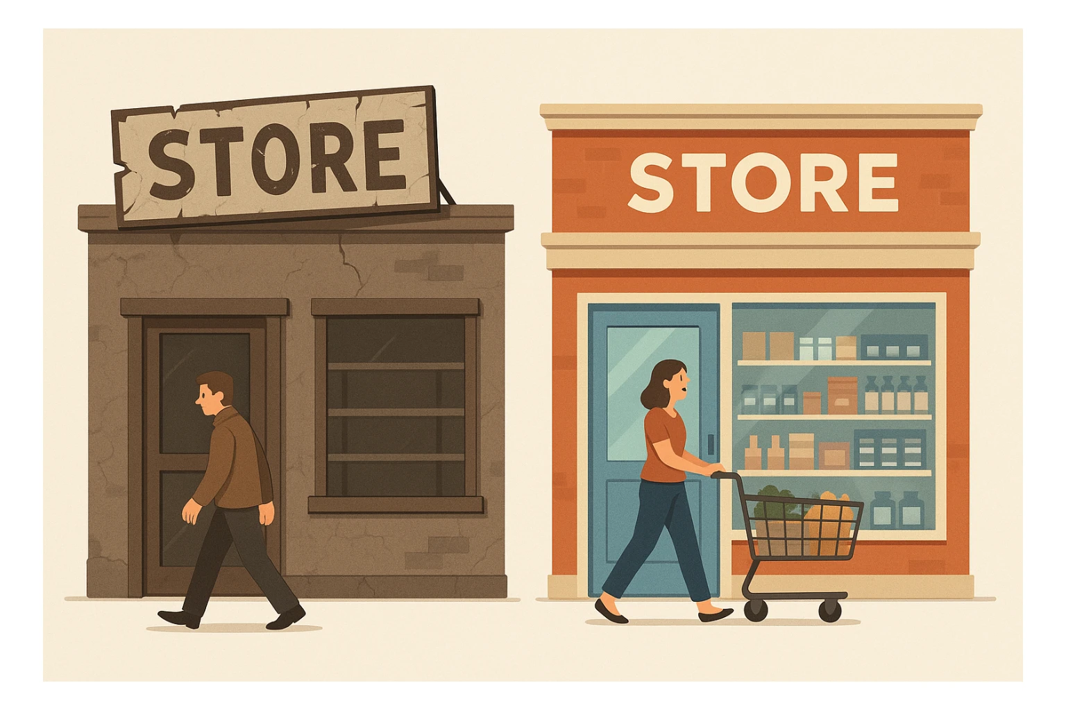 Convince store poor store & More sticker