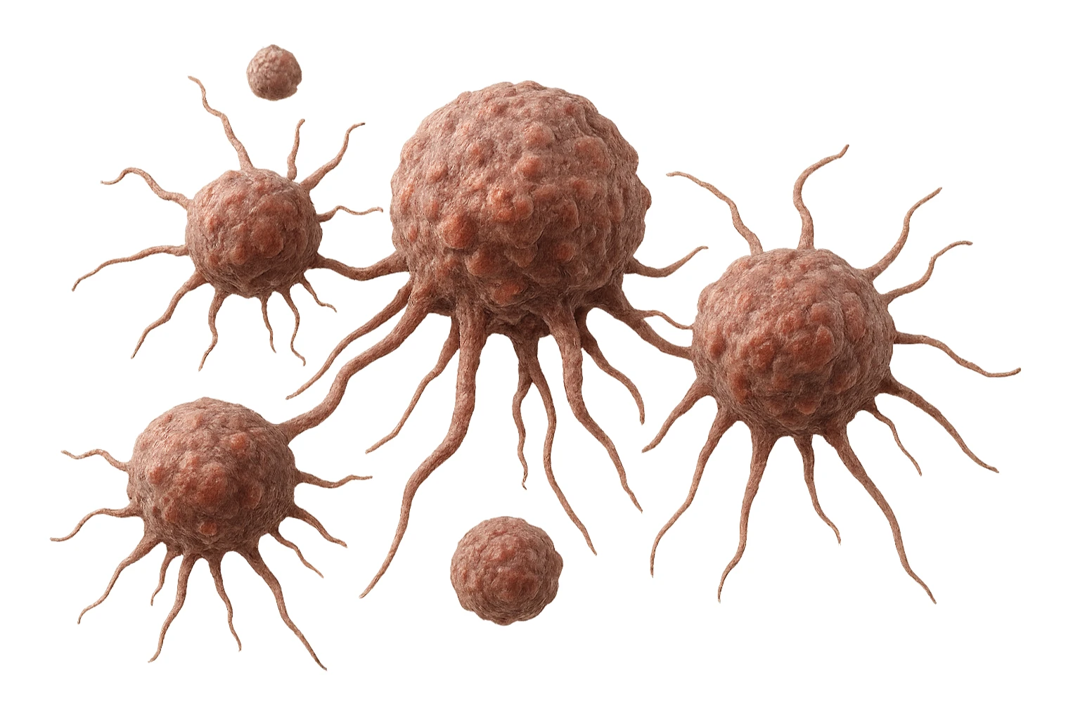 SEI CELLULE TUMORALI ANATOMICHE REALISTICHE FLUTTUANO IN ARIA sticker