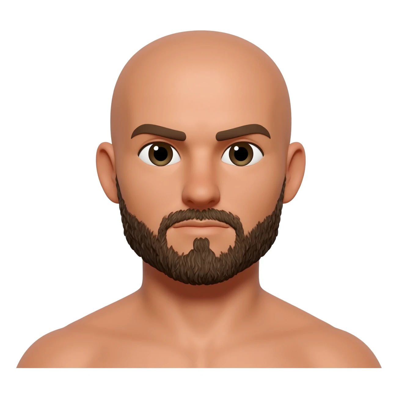 bald, facial hair, tan, male, big, short sticker