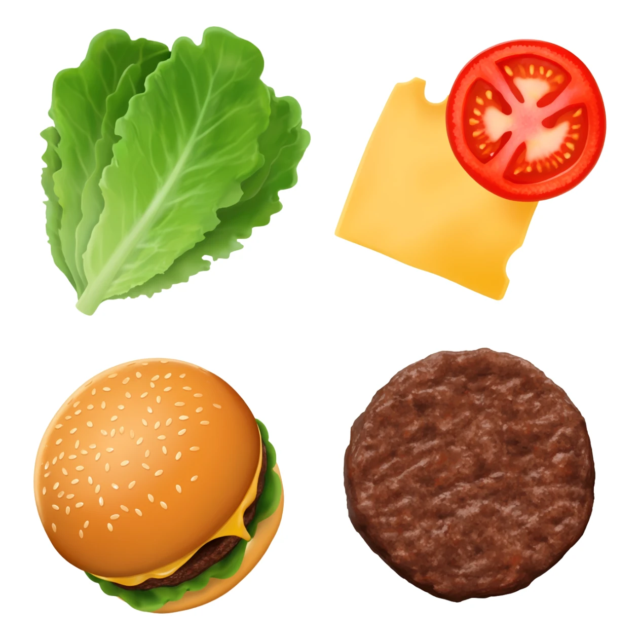 burger ingredients sticker