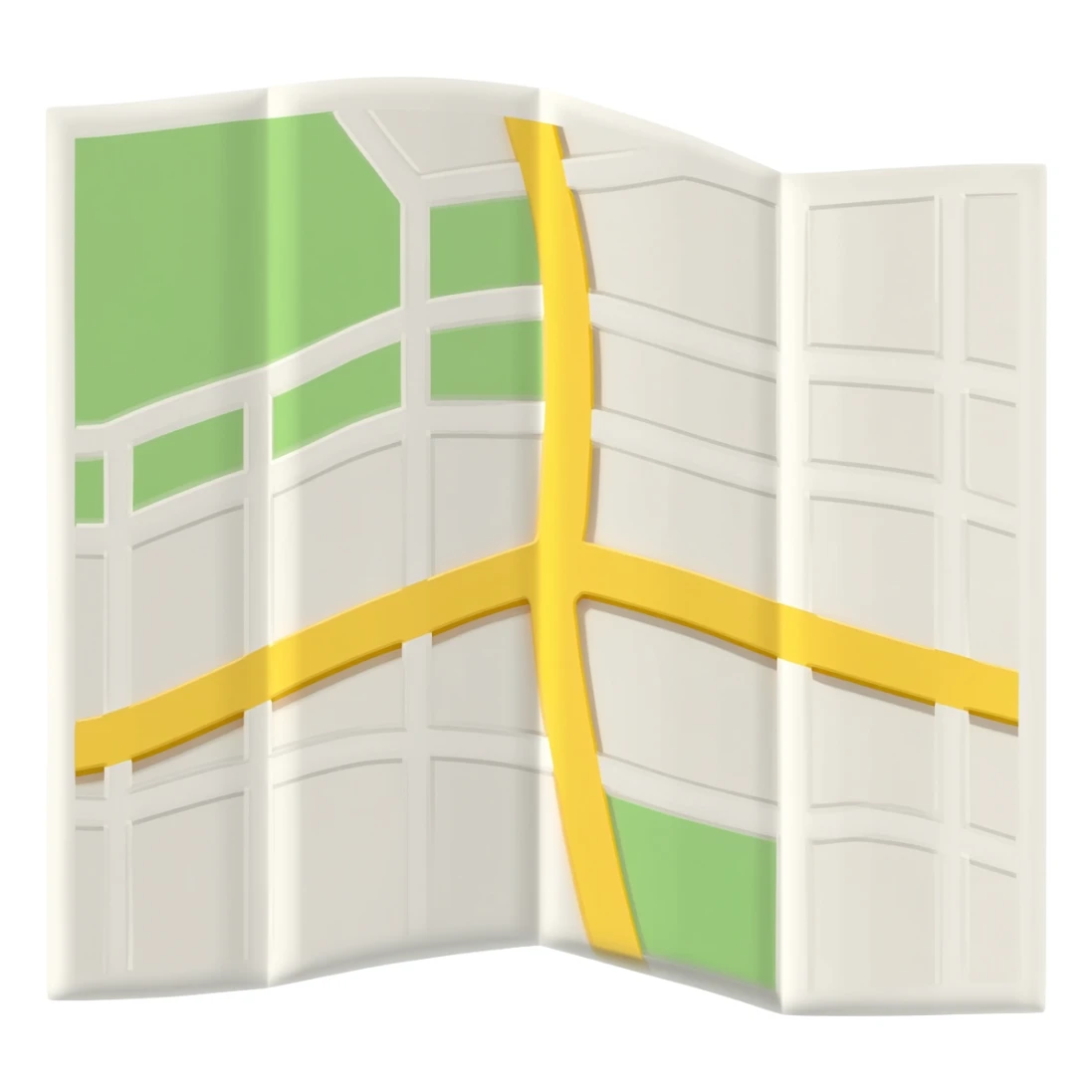White paper 3d Google maps sticker