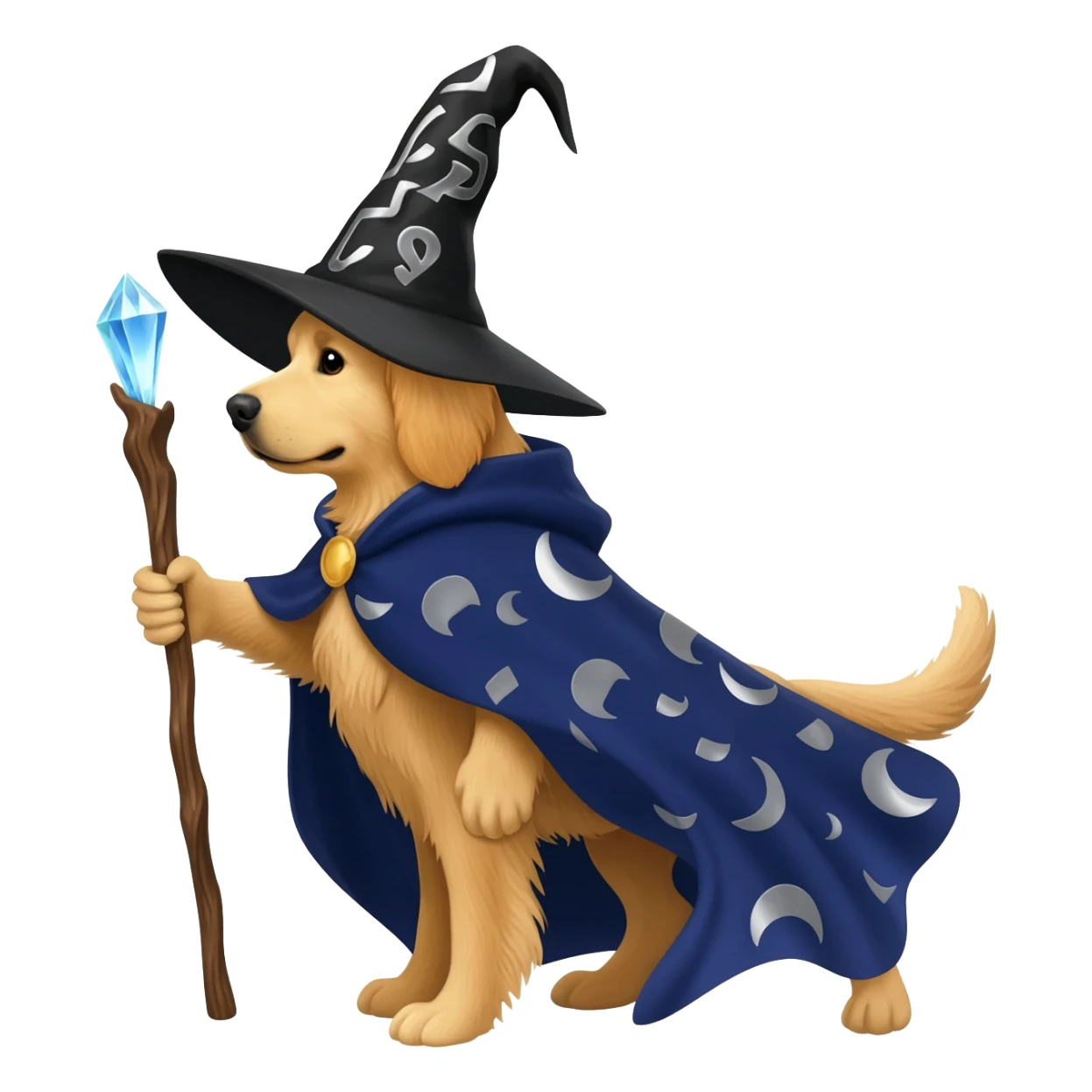 Dog wizard sticker