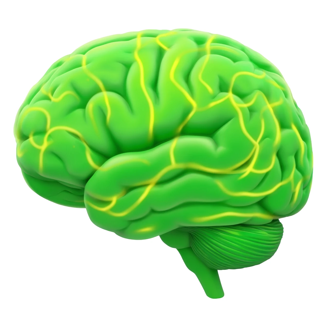 cerebro verde sticker