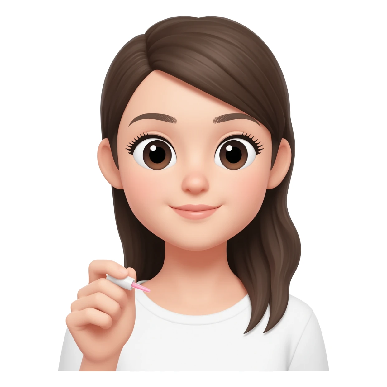 Girl getting nails painted
 sticker