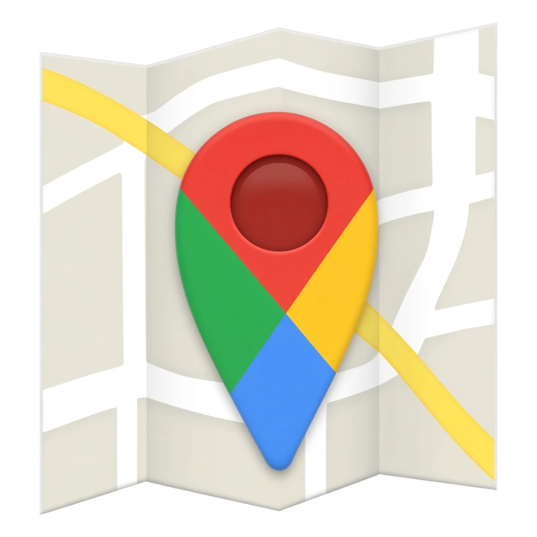 White Google maps sticker