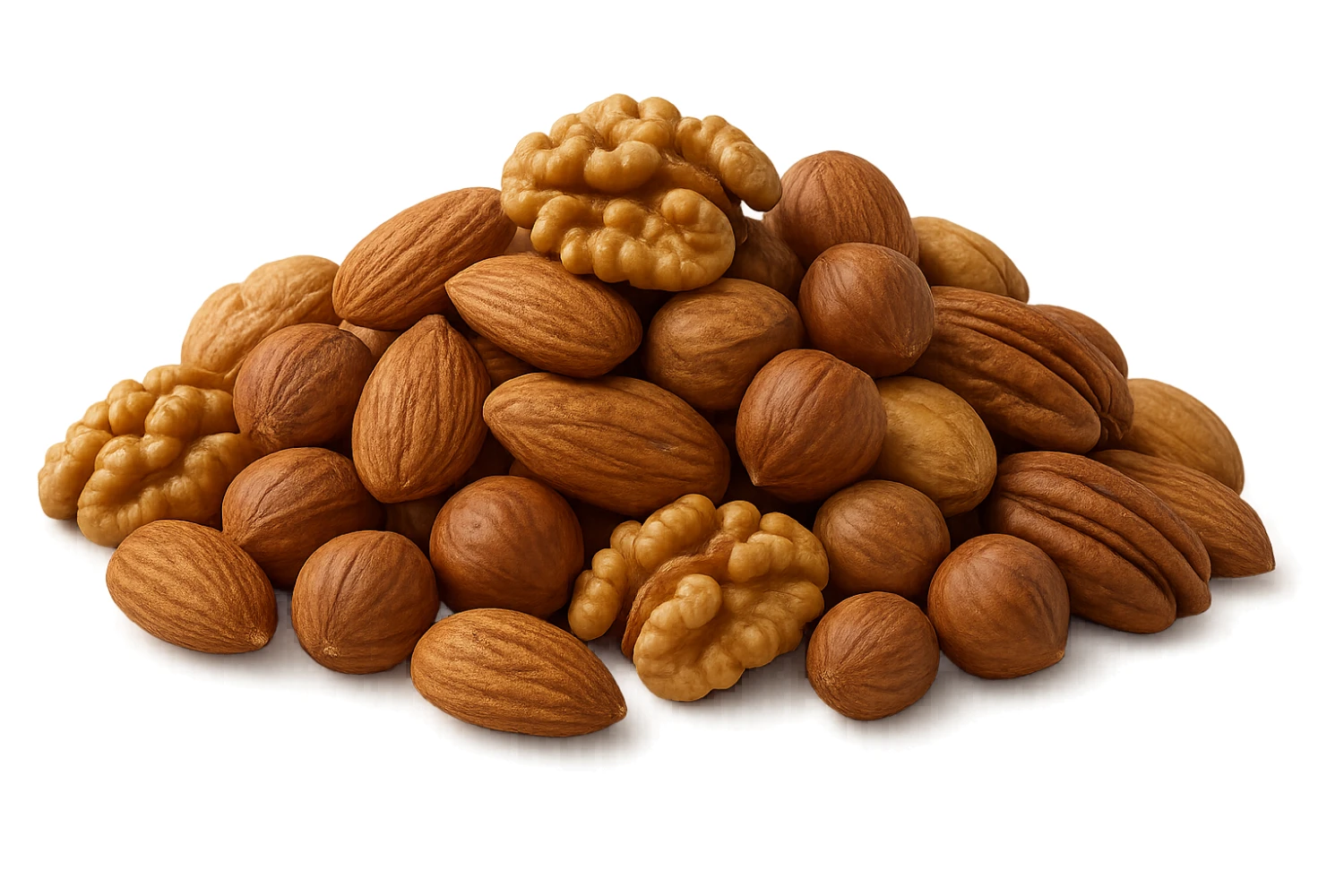 montagna di noci sbucciate, iperrealistici 4k sticker