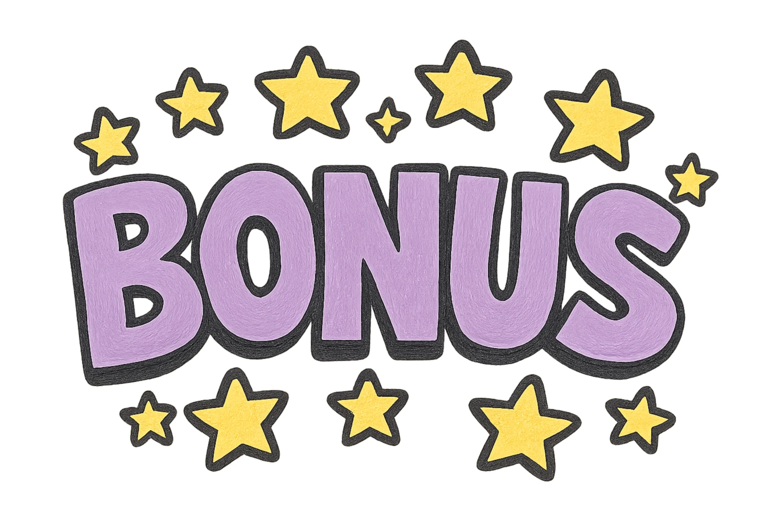 LAS LETRAS DEBEN SER VIOLETA PASTEL Y LAS ESTRELLAS AMARILLAS DEBES MANTENER EXACTAMENTE LA IMAGEN ORIGINAL, LOS BORDES DEBEN SER BLANCOS EN LUGAR DE NEGRO sticker