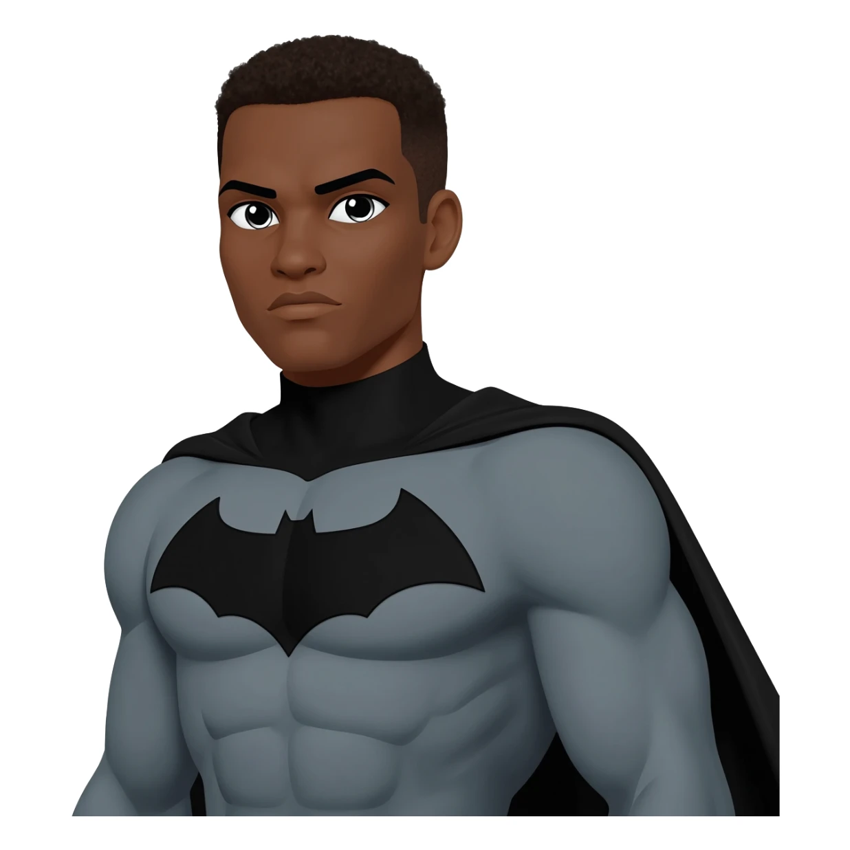 Superhero black male look superstrong bl sticker