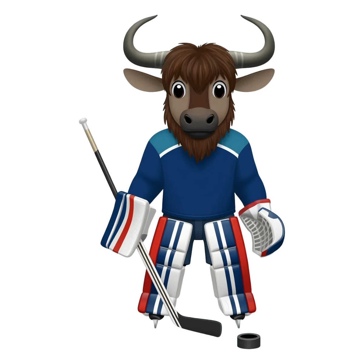 Hockey Goalie Wildebeest sticker