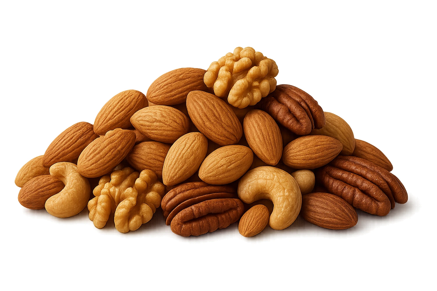 montagna di noci sbucciate, iperrealistici 4k sticker