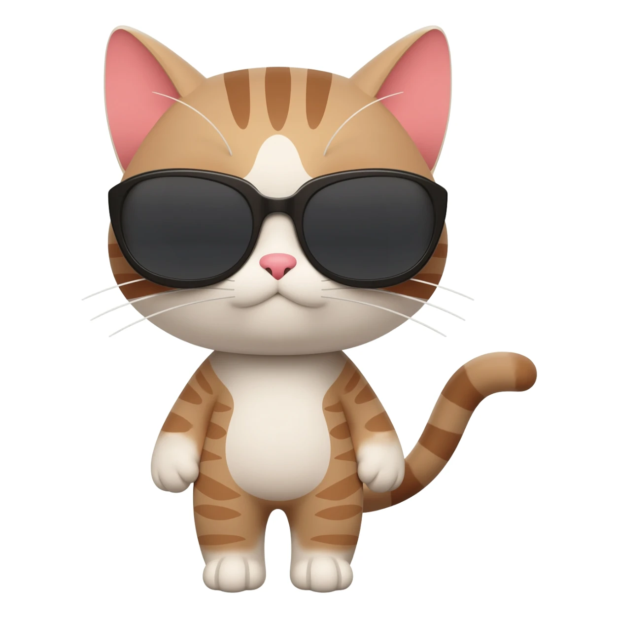 Cat wearing sunglasses sticker