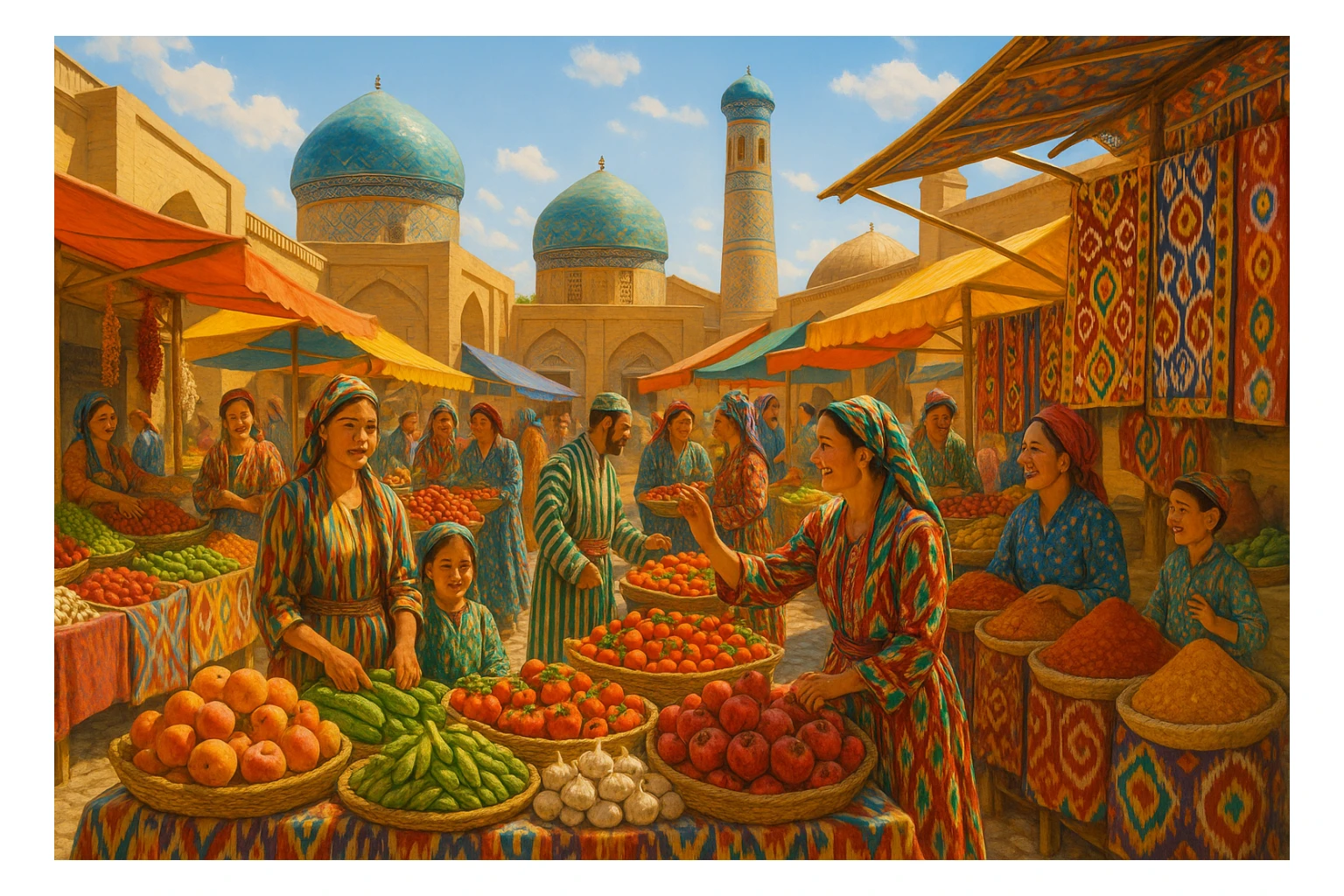 uzbek bozorini tasvirlab ber sticker