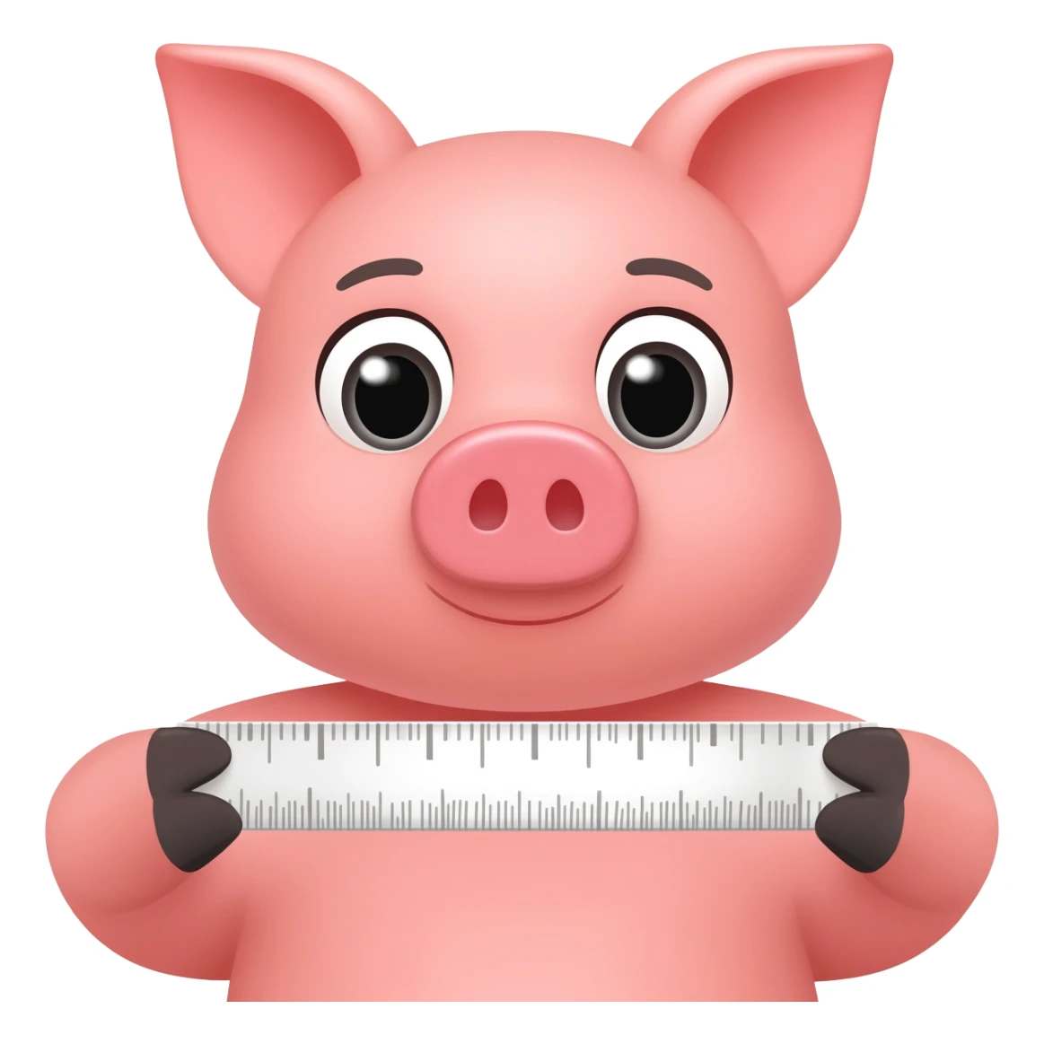 pig woman with diet Tape measure sticker