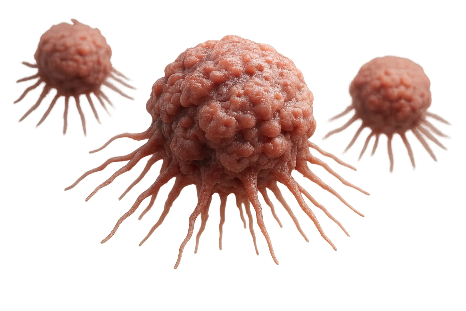 cellule umane anatomiche tumorali e deformi fluttuano in aria,+ iperrealistico 4k sticker