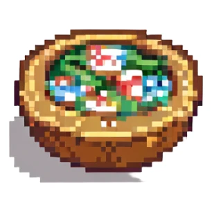 tung tung sahur, pixel art style, detailed pixel art sticker