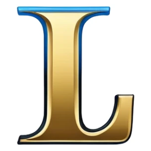 Bold Black-Blue-White-Gold Font Letter “i” sticker