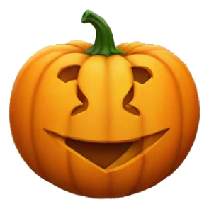 a heart made of a pumpkin sticker