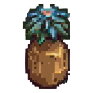 a wooden peg, pixel art style sticker