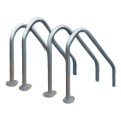 Hotel indoor Pool with entrance door and gym next to it  sticker