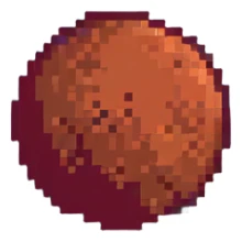 Mars red planet sticker