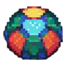 top view of an object in pixel art style sticker