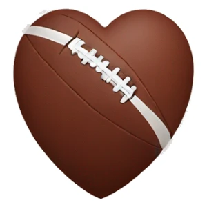Heart with football sticker