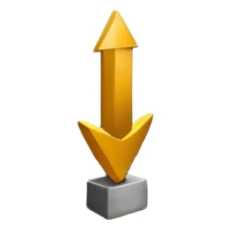 modern warehouse with an arrow that points in sticker