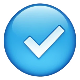 Verificación redondo azul  sticker